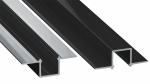 Profile LUMINES type GAUDI black lacquered without perforation 2,02 m